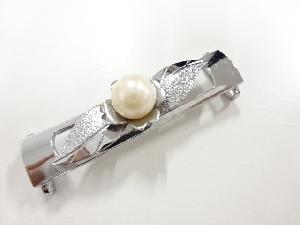 アンティーク　パール花帯留め